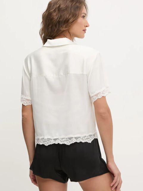 Abercrombie & Fitch koszula piżamowa damska kolor beżowy KI146-5053