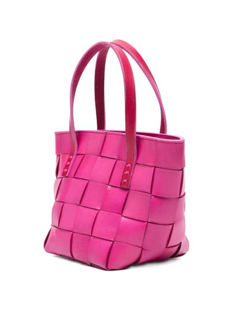 DRAGON DIFFUSION leather woven tote bag - Pink