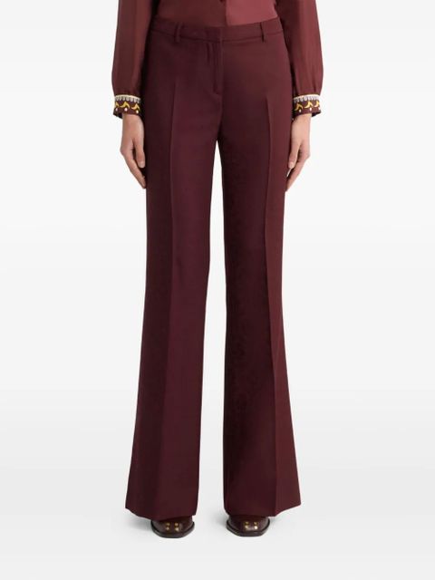 ETRO paisley-jacquard trousers - Red