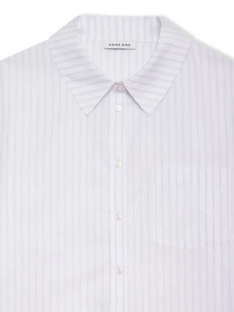 ANINE BING Mika striped shirt - White