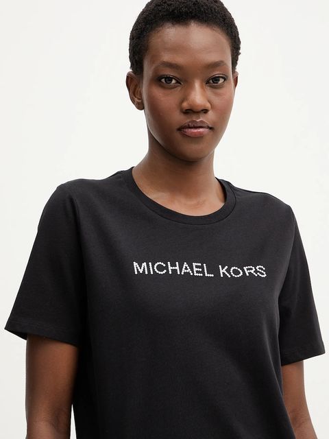 MICHAEL Michael Kors t-shirt bawełniany damski kolor czarny MR651QP97J