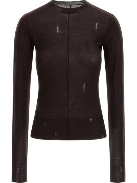 AMIRI ripped-detailing top - Brown - zdjęcie produktu nr 1