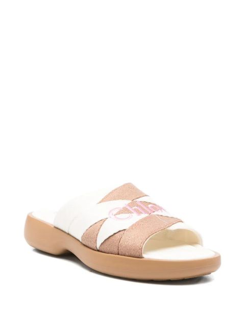 Chloé Poolette embroidery sandals - White - zdjęcie produktu nr 2