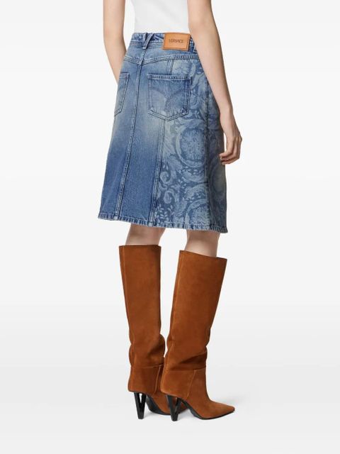 Versace asymmetric denim skirt - Blue