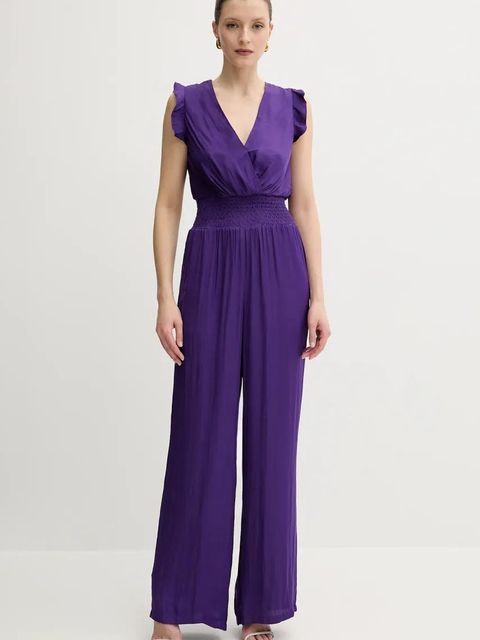 Morgan kombinezon PWALLY kolor fioletowy z dekoltem w szpic PWALLY - zdjęcie produktu nr 1