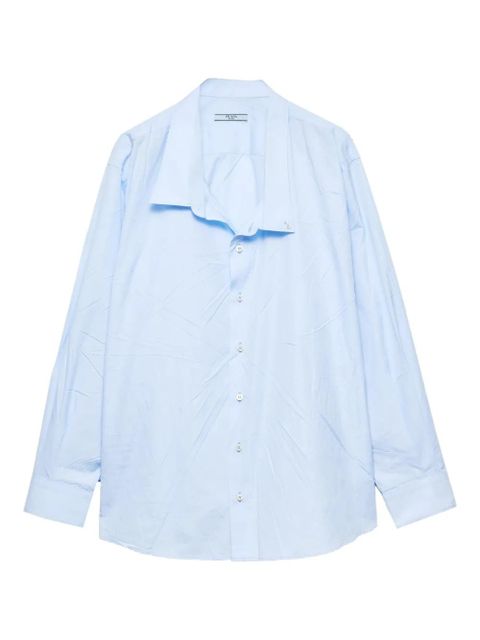 Prada button Triangle-logo shirt - Blue - zdjęcie produktu nr 1