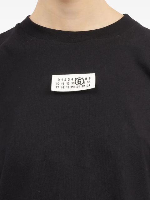 MM6 Maison Margiela numbers-motif cotton T-shirt - Black