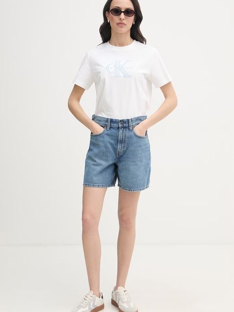 Calvin Klein Jeans t-shirt basic damski bawełniany - zdjęcie produktu nr 1