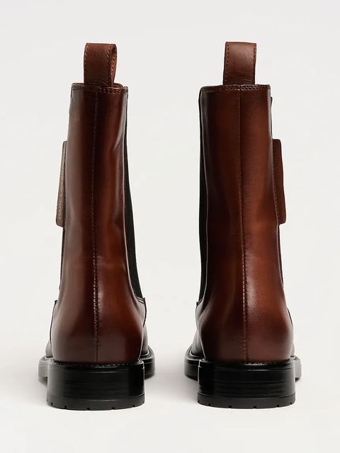 Karl Lagerfeld sztyblety BLAKE damskie kolor brązowy na płaskim obcasie KL41460