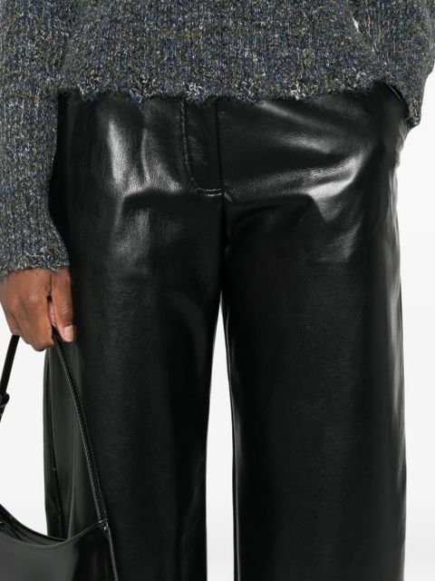 PINKO leather-effect trousers - Black