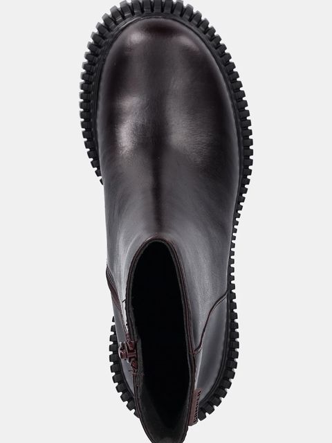 Camper botki skórzane Pix London damskie kolor bordowy na słupku K400804-004