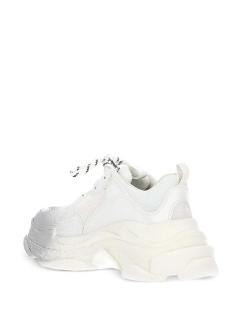 Balenciaga glitter lace-up sneakers - White