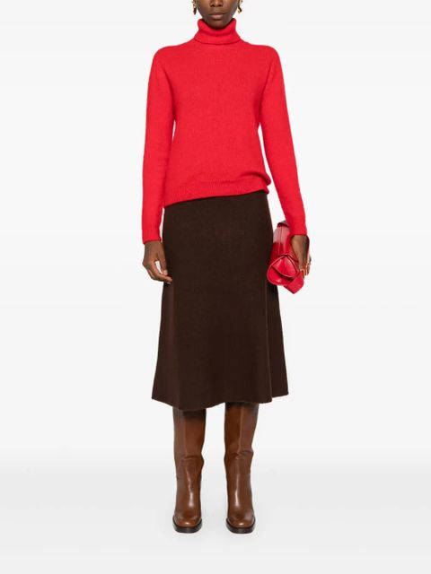 Jil Sander A-line midi skirt - Brown - zdjęcie produktu nr 2