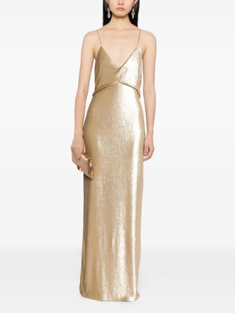 TOM FORD sequin-embellished dress - Neutrals