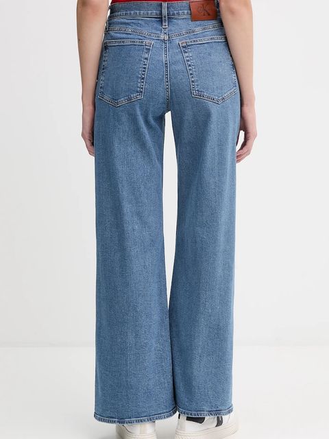 Calvin Klein Jeans jeansy damskie kolor niebieski LV047D908G