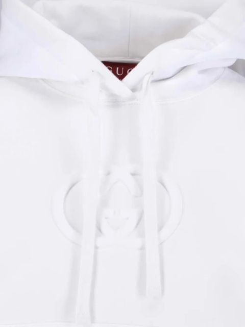 Gucci 'gg' hooded hoodie - White