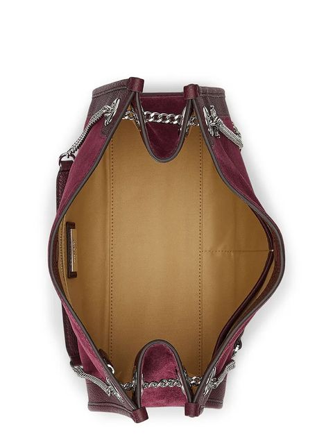 Lauren Ralph Lauren torebka zamszowa kolor bordowy 431980175