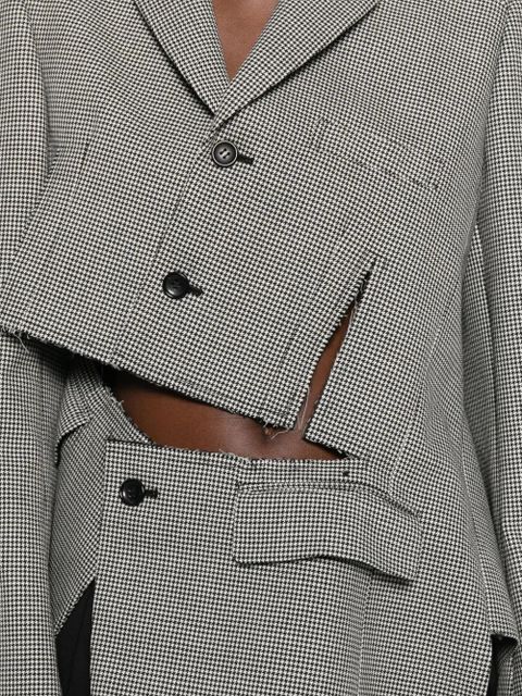 Comme Des Garçons houndstooth panelled jacket - Black