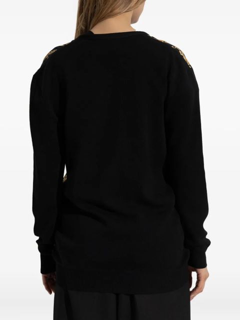 Balmain chain-print cardigan - Black
