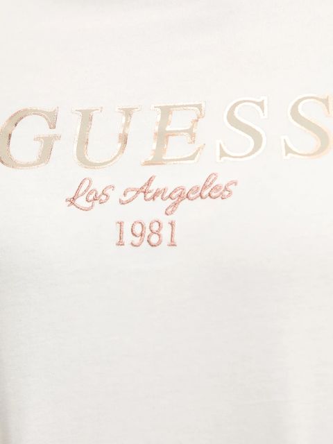 Guess t-shirt bawełniany BIBIA damski kolor biały V5BI15 KA260