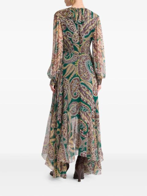 ETRO paisley ruffled maxi dress - Green