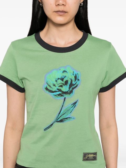 GANNI graphic-print T-shirt - Green - zdjęcie produktu nr 2