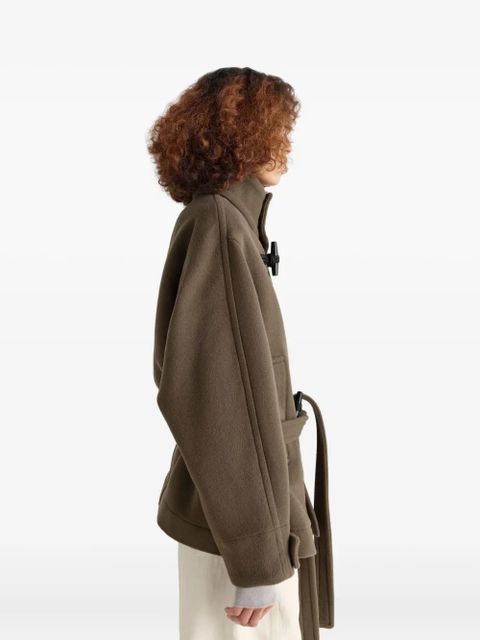 LEMAIRE toggle-fastening belted duffle coat - Brown
