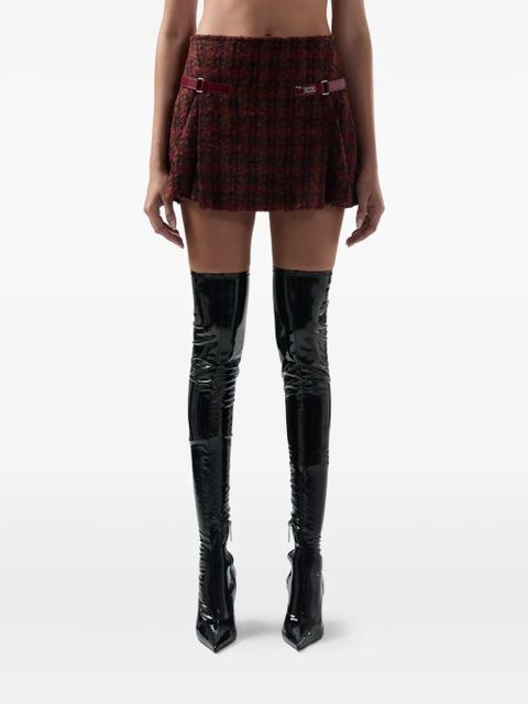 GCDS buckle check skirt - Red