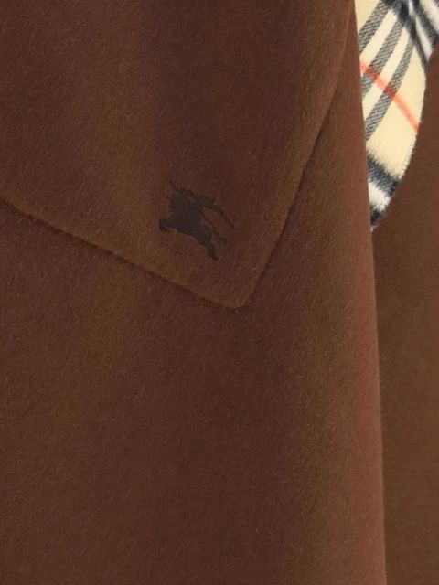 Burberry embroidered fringed cape - Brown