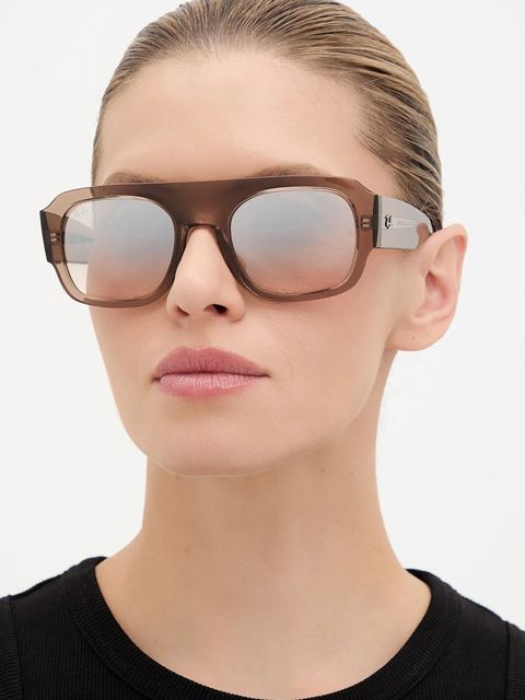 Ray-Ban okulary przeciwsłoneczne kolor beżowy 0RB2218