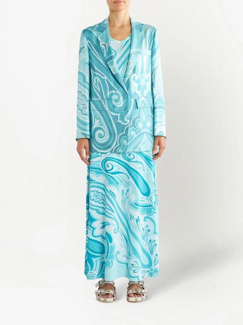 ETRO swirl-print silk blazer - Blue - zdjęcie produktu nr 2