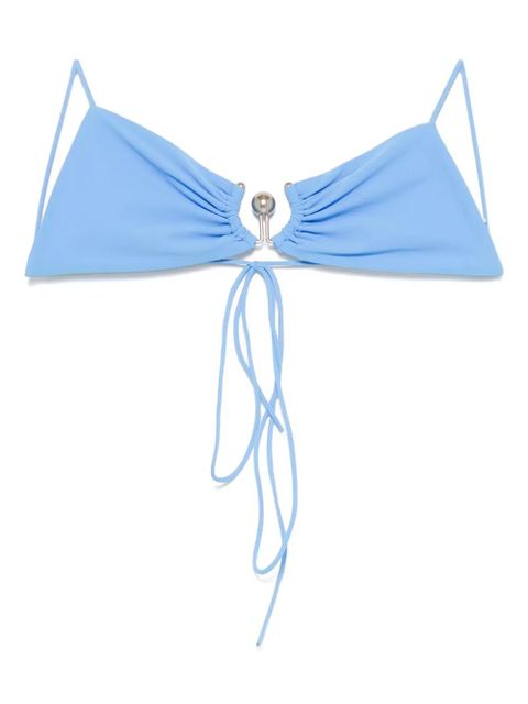 Christopher Esber ruched orbit bikini top - Blue - zdjęcie produktu nr 1