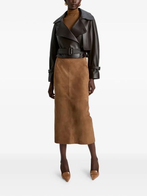 Nour Hammour leather belted jacket - Brown - zdjęcie produktu nr 2