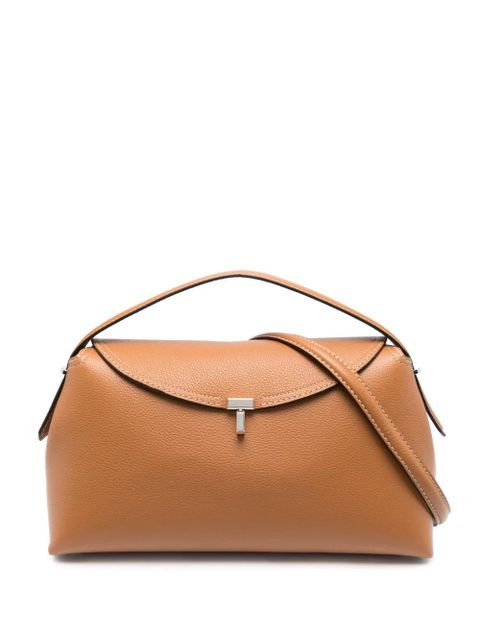 TOTEME T-Lock leather top handle bag - Brown - zdjęcie produktu nr 1