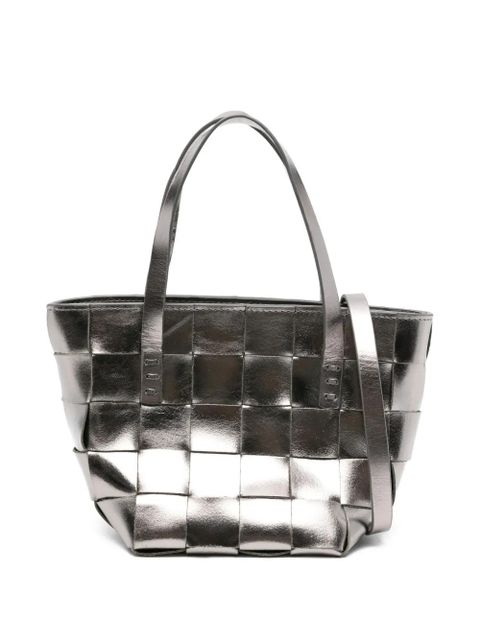 DRAGON DIFFUSION woven-leather tote bag - Silver - zdjęcie produktu nr 1