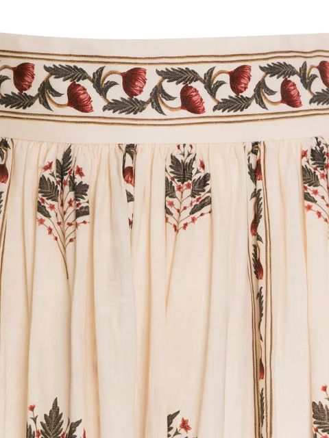 Agua By Agua Bendita Tangelo Andes floral-print maxi skirt - Neutrals