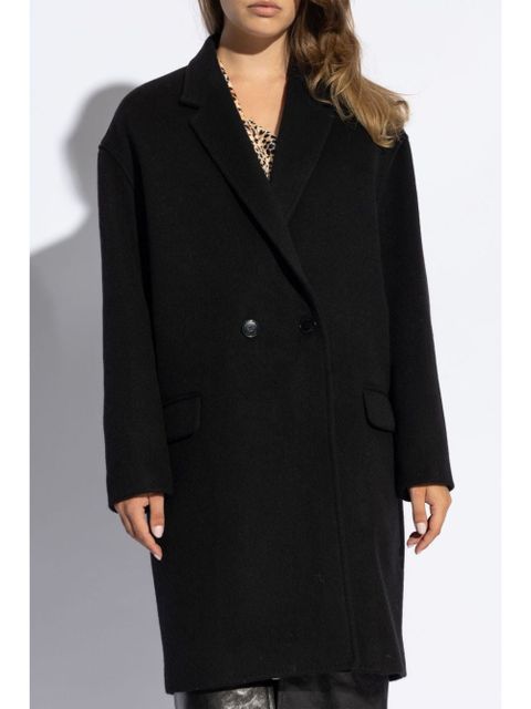 ISABEL MARANT Efegozi double-breasted coat - Black