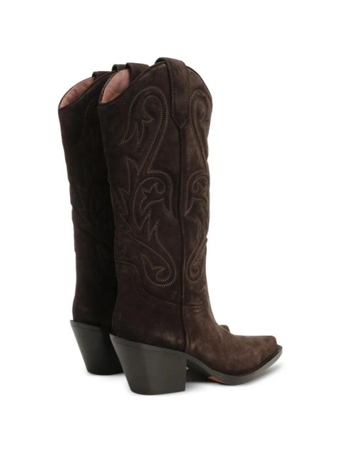 Paris Texas Dakota embroidery boots - Brown
