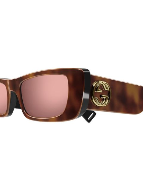 Gucci Eyewear rectangular-frame sunglasses - Brown