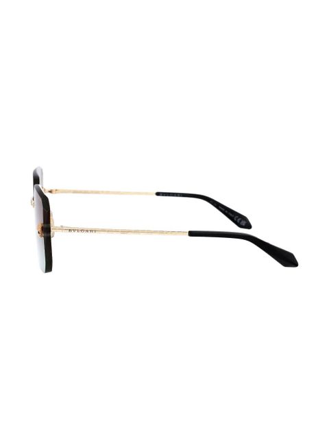 Bvlgari rimless square-frame sunglasses - Gold