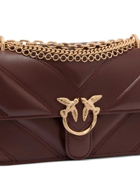 PINKO mini Love Bag One chevron quilted shoulder bag - Brown