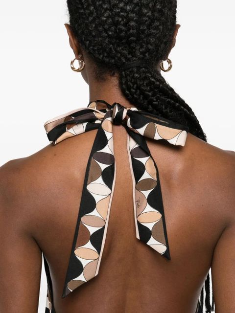 PUCCI sleeveless silk dress - Brown