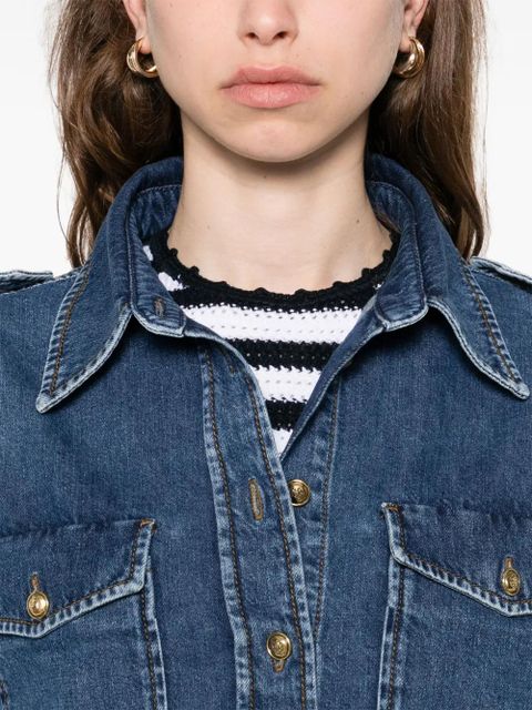 SANDRO cotton denim shirt - Blue