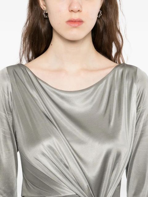 Tory Burch ruched midi dress - Silver