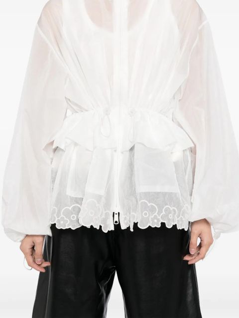 Cecilie Bahnsen semi-sheer jacket - White
