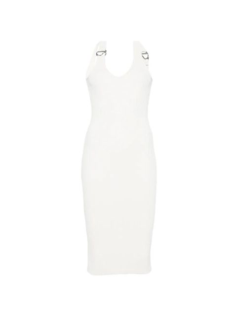 Coperni C-logo ribbed midi dress - Neutrals - zdjęcie produktu nr 1