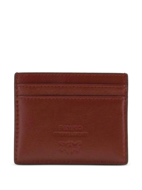 PINKO Love Birds leather card holder - Brown - zdjęcie produktu nr 2