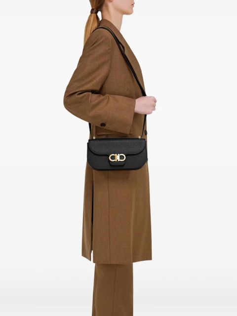 Ferragamo Double Gancini cross body bag - Black