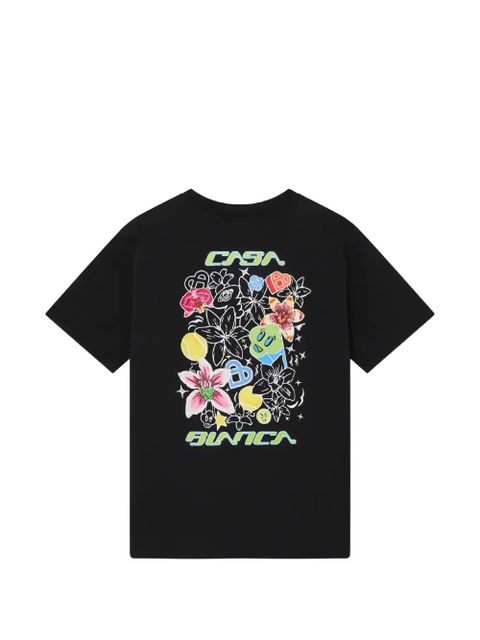 Casablanca graffiti-print short-sleeve T-shirt - Black - zdjęcie produktu nr 2