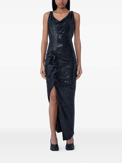 Vivienne Westwood sequined cowl-neck dress - Black - zdjęcie produktu nr 1